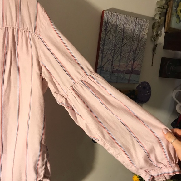 Pink striped long sleeved blouse - Picture 2 of 4